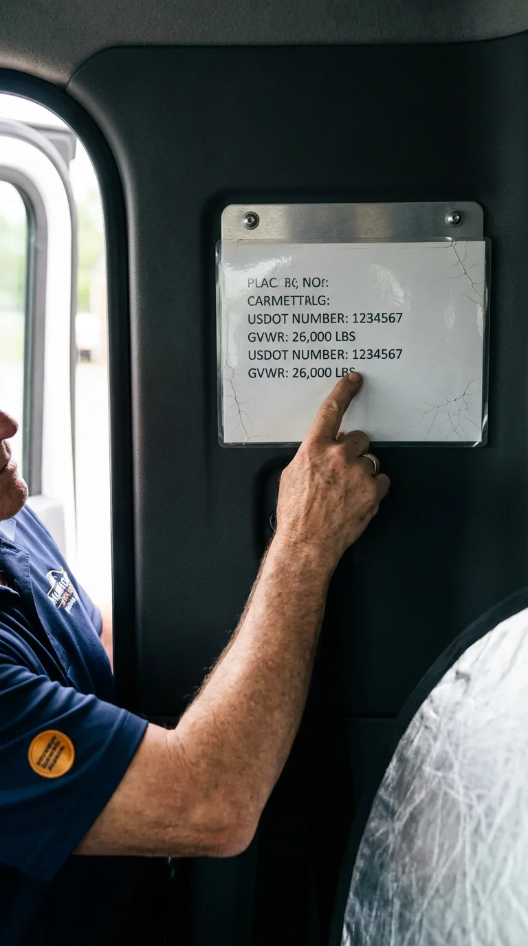 USDOT licensing placard verification in Carefree